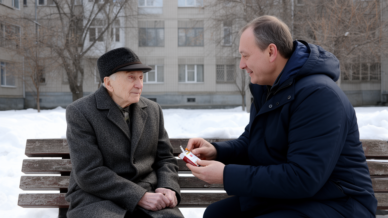 Лавочка во дворе