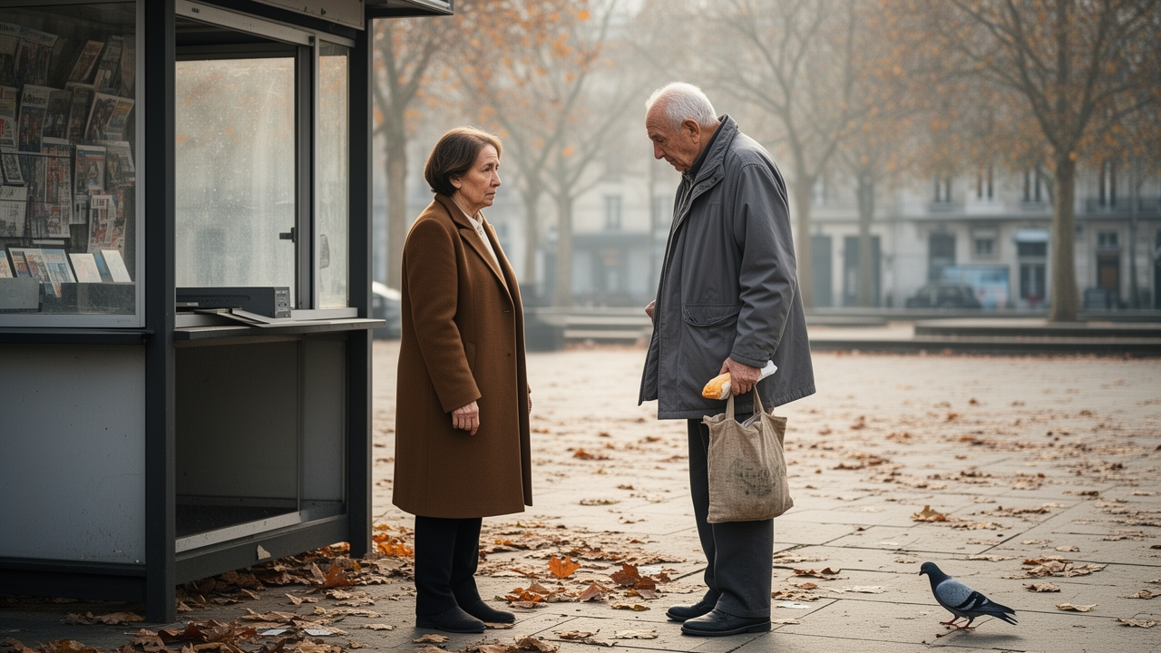 У бывшего киоска