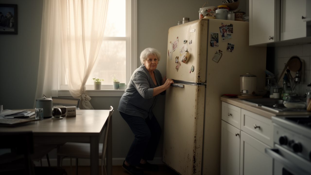 Холодильник у стены