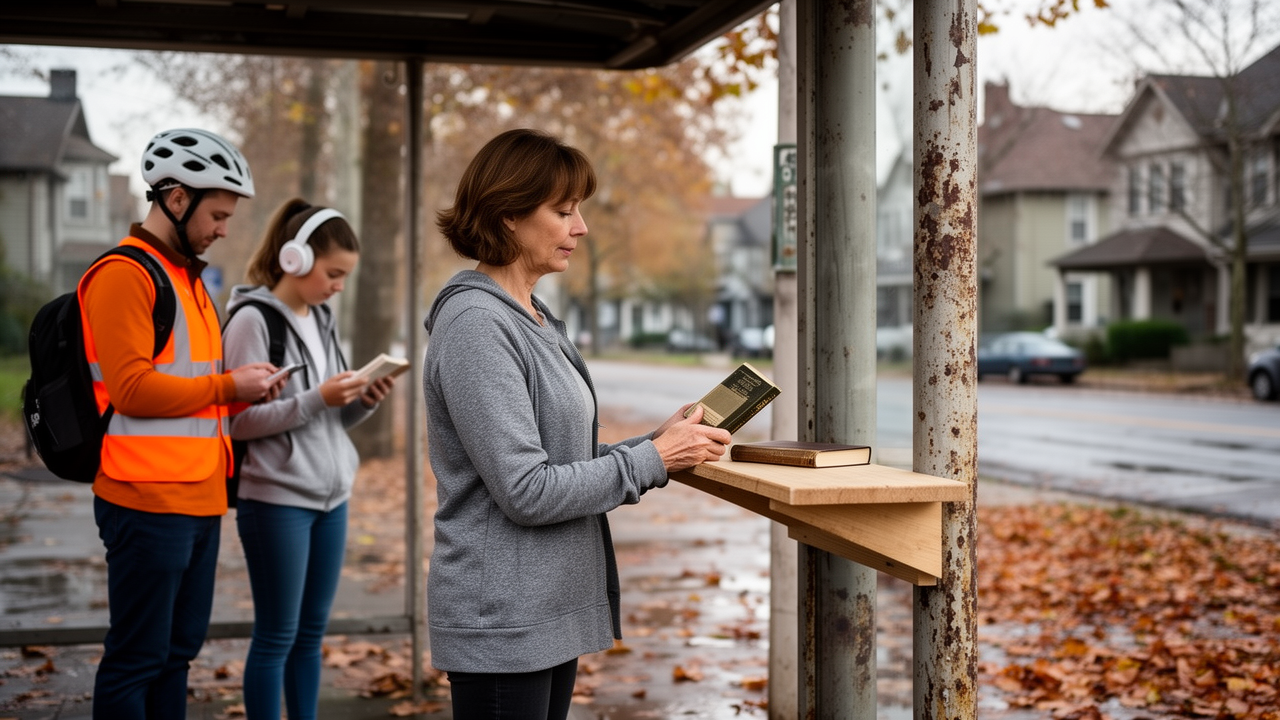 Полка у остановки