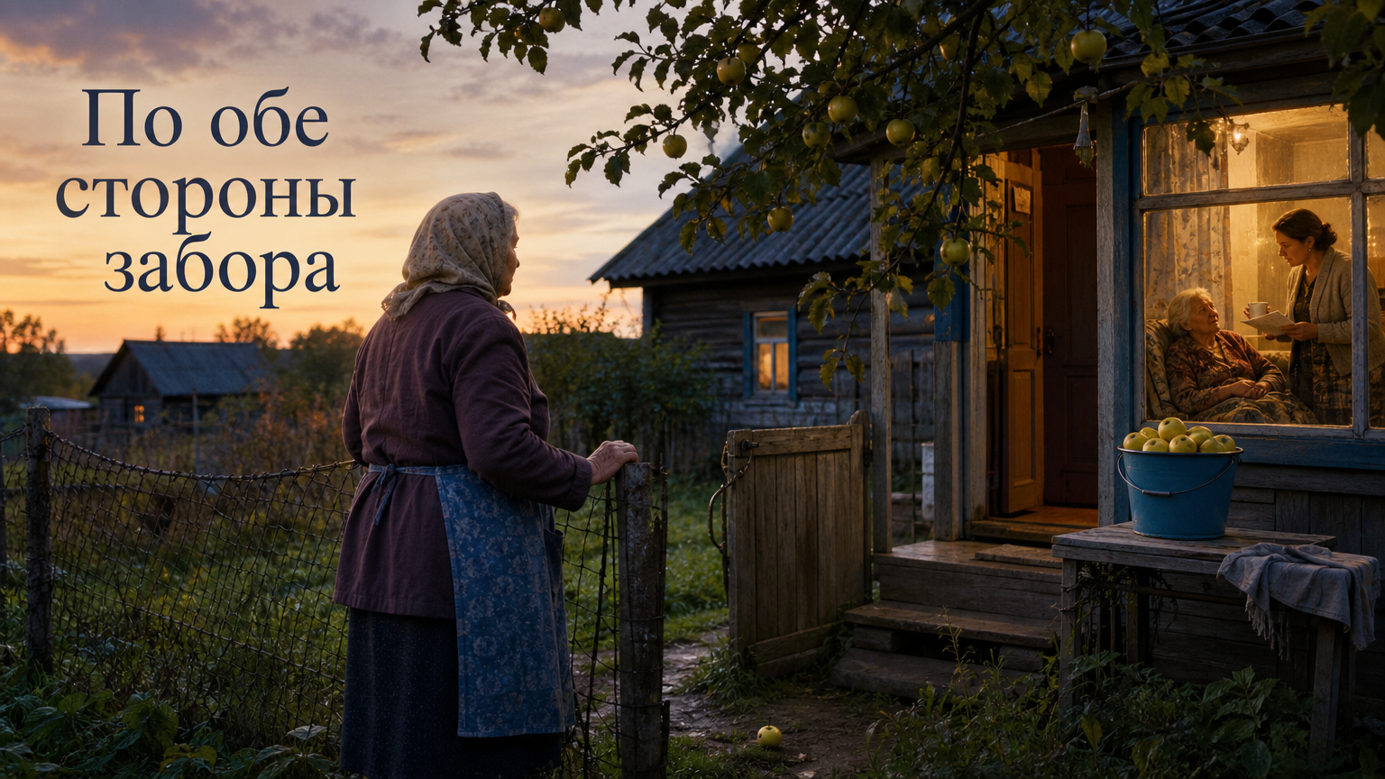 По обе стороны забора