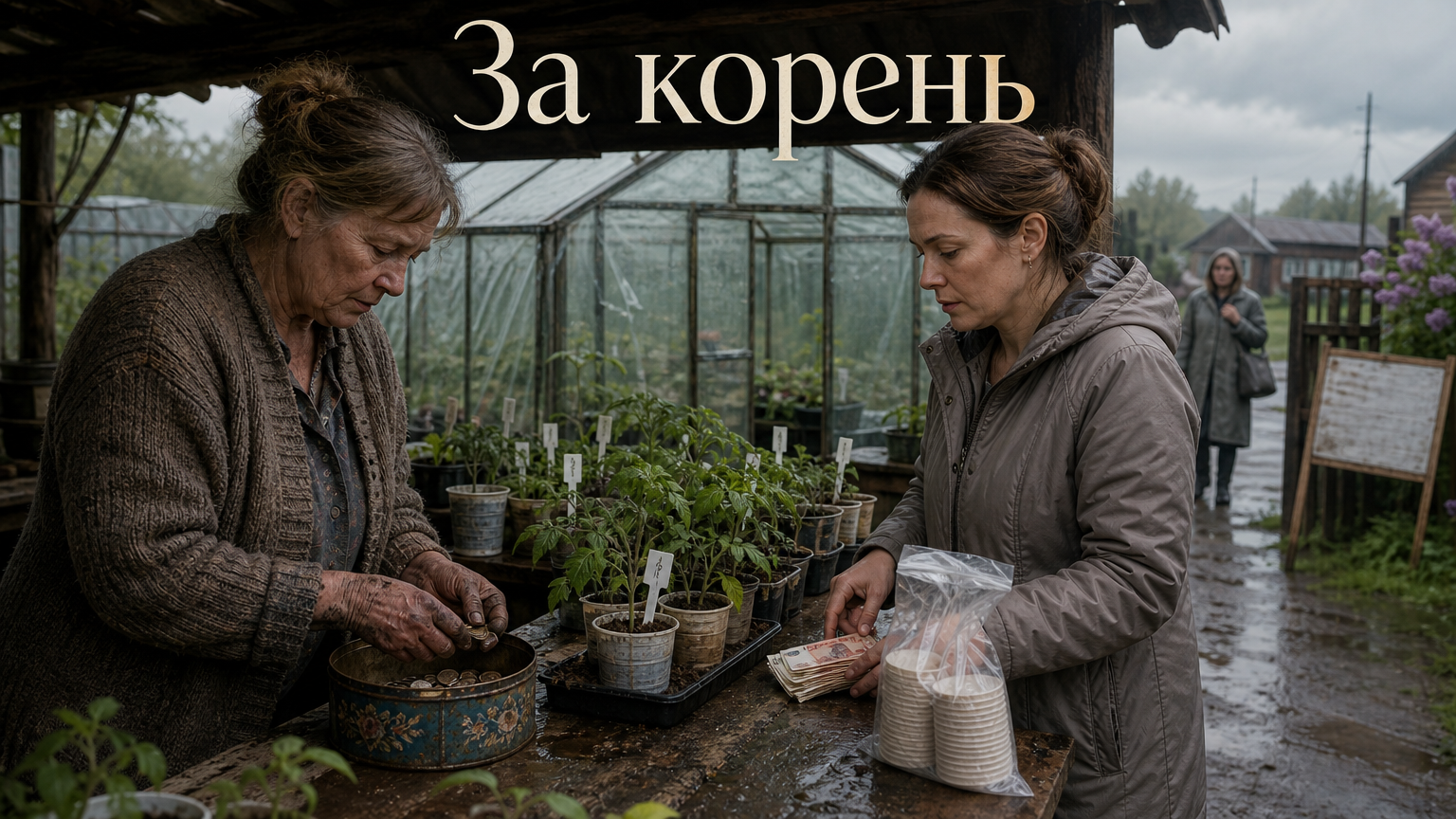 За корень