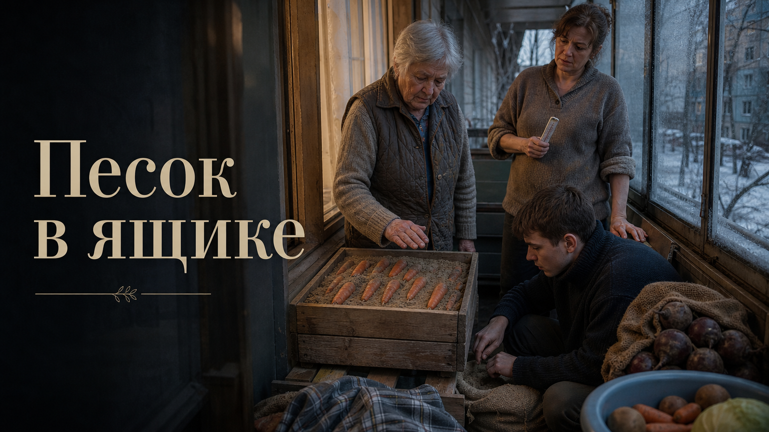 Песок в ящике